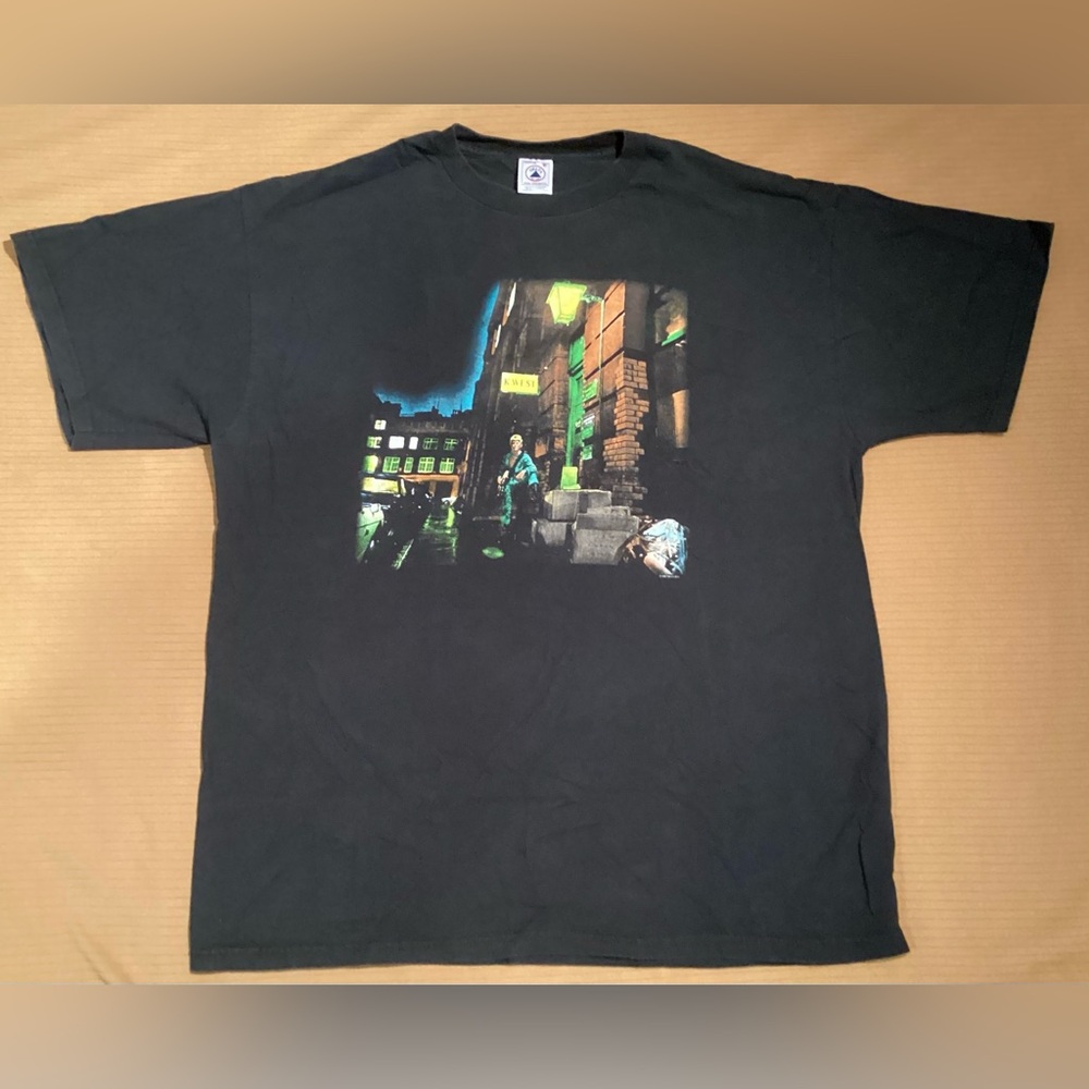 David Bowie ZIGGY STARDUST Vintage Double Sided Album Cover Track List T-Shirt